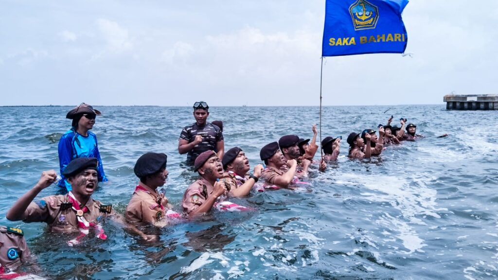 Antusias & Khidmat! Tamu Saka Bahari Jakarta Timur Angkatan ke-23 Resmi Dikukuhkan di Ancol