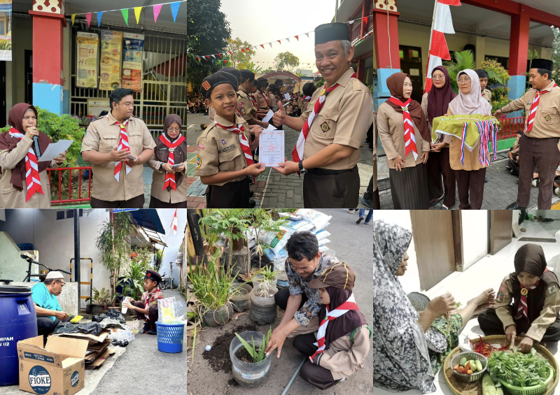 Pramuka SDN Petukangan Utara 06 Jakarta Selatan Dukung Program Pilah Pilih Sampah DKI Jakarta dengan Adakan Lomba Foto Bakti Pramuka